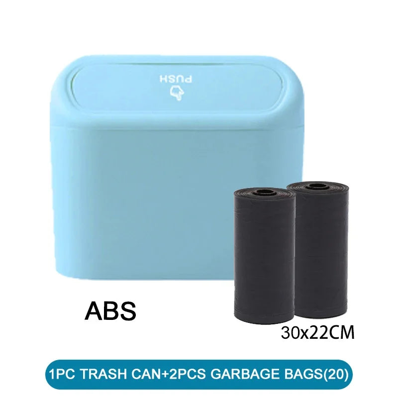 Car Trash Can (with Lid) Contains 60 (300) Garbage Bags, Small Car Trash Can, Leak-proof Car Accessories